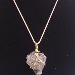 Wax necklace high carbonated silicon pendant